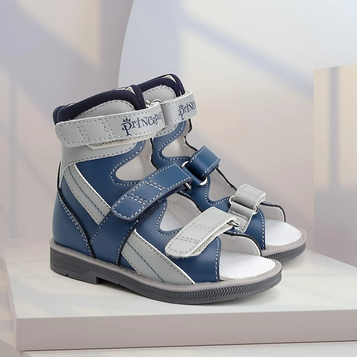 Orthopedic Sandals for Toddlers with High Back,Boys Corrective Shoes Ankle Brace and Arch Support