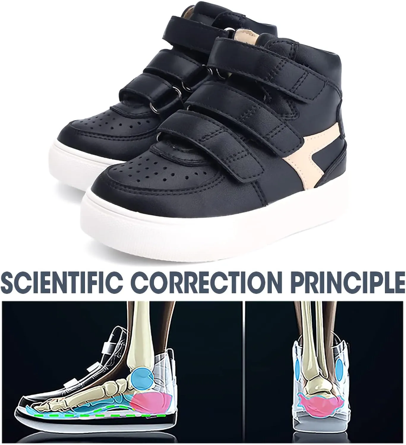Orthopedic Shoes for Kids and Toddlers with Arch and Ankle Support,Correct and Prevent Flat Feet and Foot Varus/Valgus