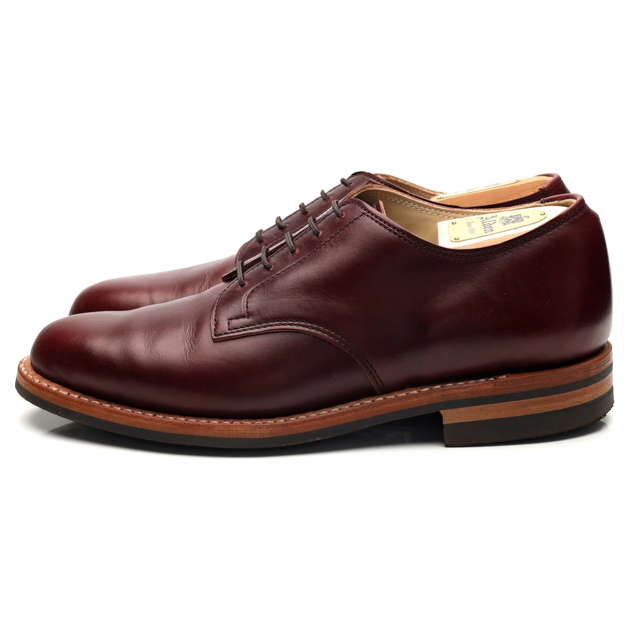 'Otto' Burgundy Leather Derby UK 9.5 US 10 EE