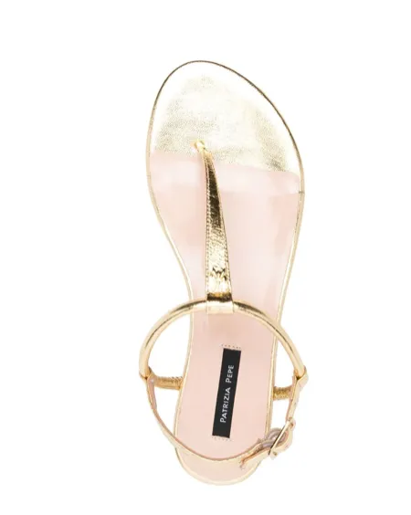 Patrizia Pepe
Essential metallic leather sandals