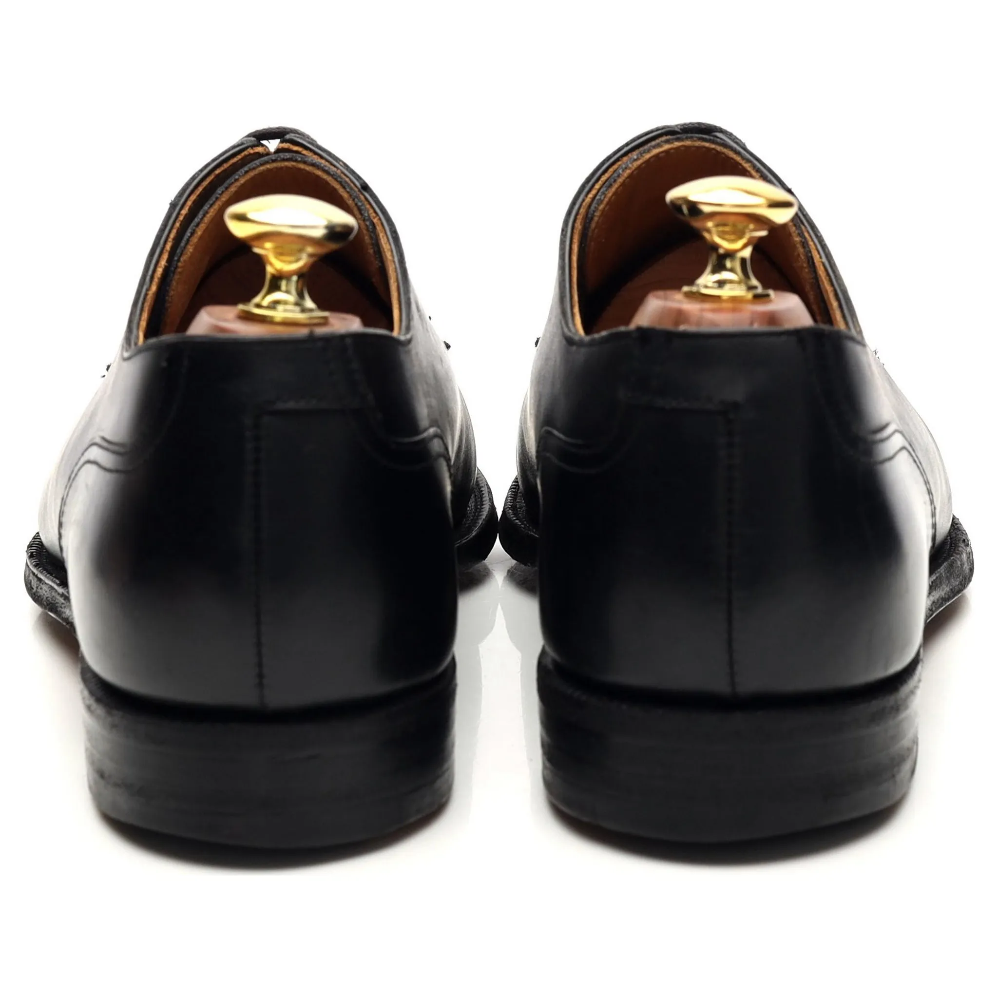 Peal & Co Black Leather Split Toe Derby UK 8.5 US 9.5 D