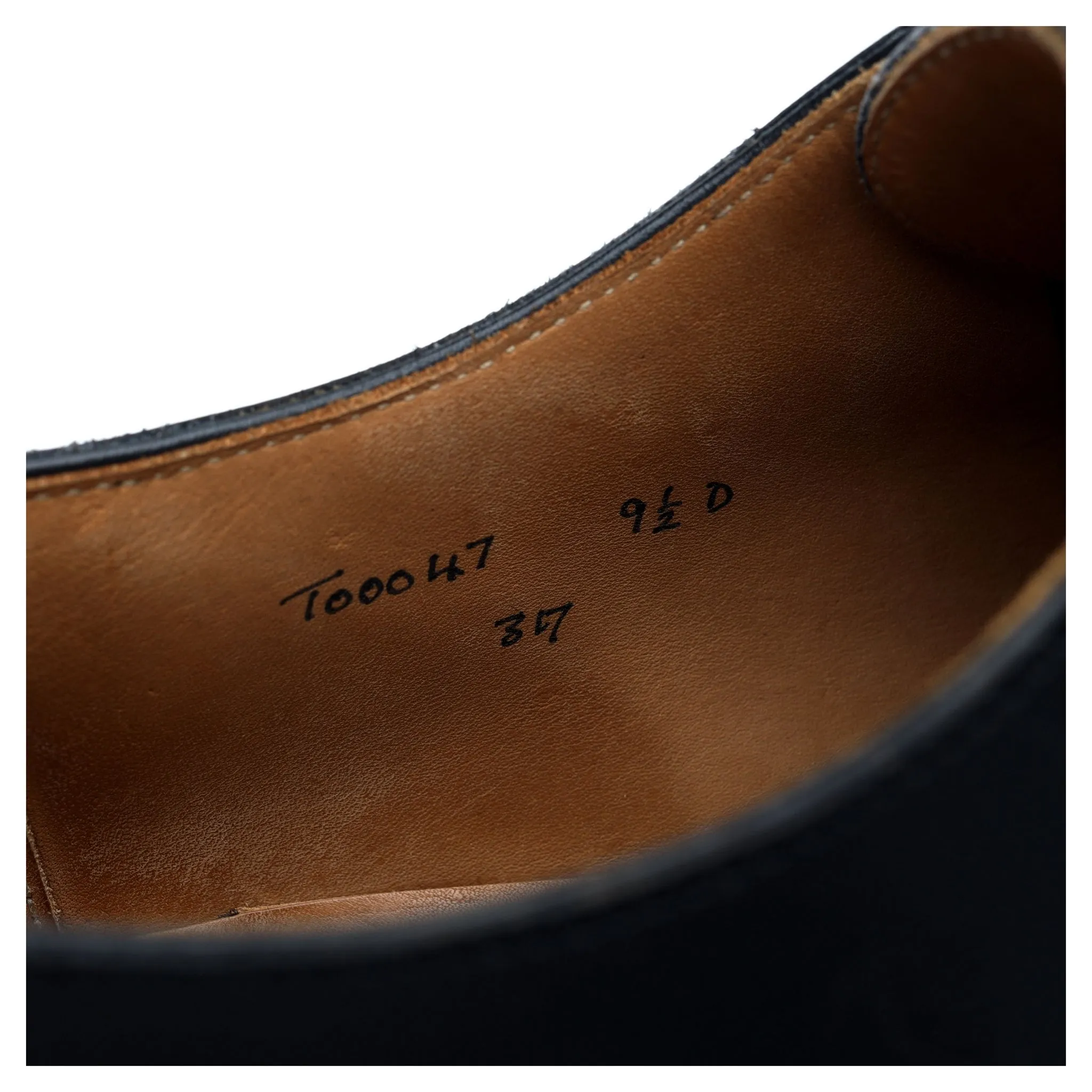 Peal & Co Black Leather Split Toe Derby UK 8.5 US 9.5 D