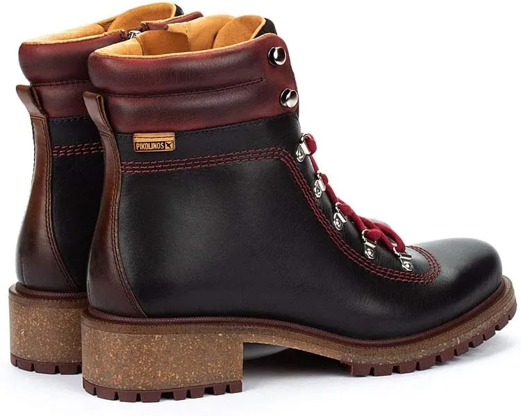 PIKOLINOS Flat Ankle Boots Leather Aspe for Woman