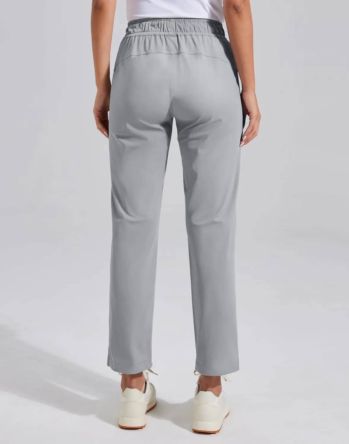 Pioneer Camp Womens Golf Pants with Zip Pockets High Waisted Stretch 7/8 Ankle Dress Work Business Casual Slacks Travel Pants