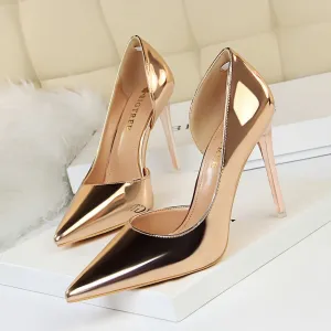 Pointed Toe Side Cut-out Pumps