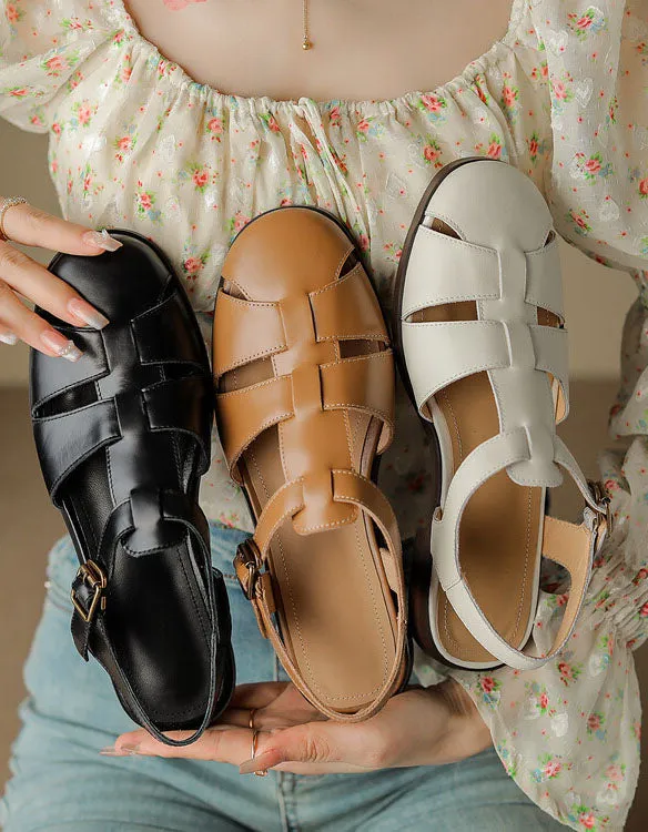 Pointed Toe T-strap Flat Sandals Slingback