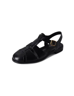 Pointed Toe T-strap Flat Sandals Slingback
