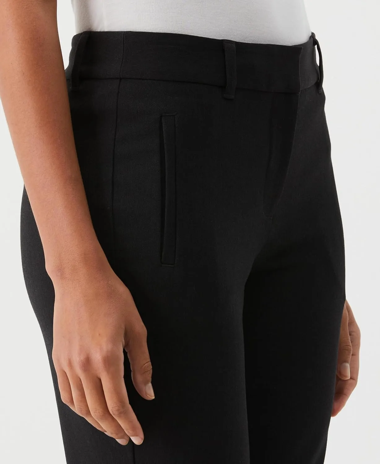 Rafaella Women's 28" Petite Stretch Ankle Pants with Slimming Waist Panel, Soft Gabardine Fabric, Straight Leg Classic Fit