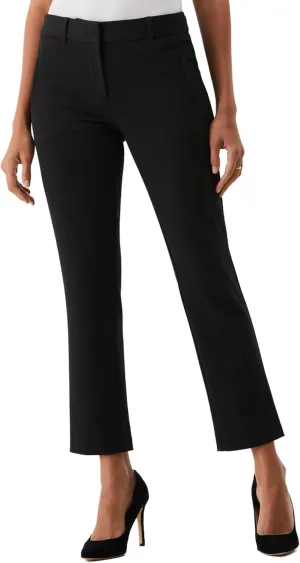 Rafaella Women's 28" Petite Stretch Ankle Pants with Slimming Waist Panel, Soft Gabardine Fabric, Straight Leg Classic Fit