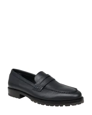 Randy Calf Loafer in Navy