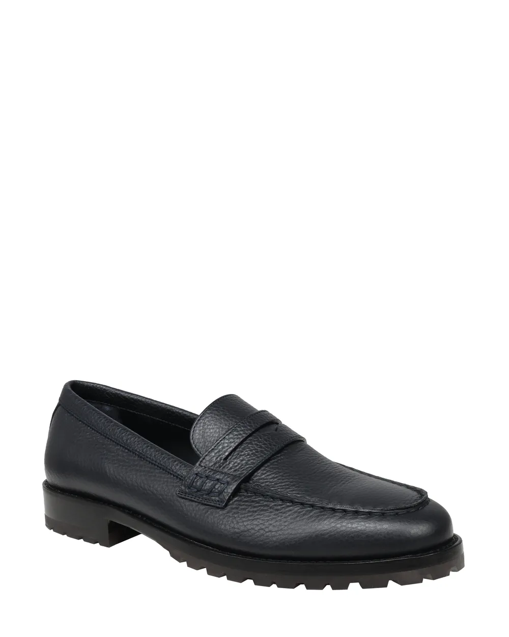 Randy Calf Loafer in Navy