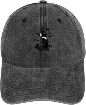 Raven Witch Hawollen Classic Baseball Cap for Men Adjustable Strap Denim Dad Hat