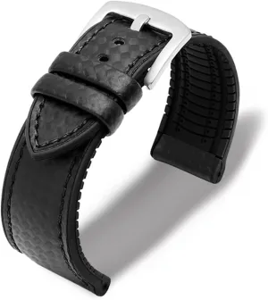 RHAIYAN 18mm 20mm 22mm 24mm Premium-Grade Waterproof Silicone Watch Strap Men Women Rubber Wrist Band Bracelet Accessories Compatible With Omega Specific ( Color : Silver- black black , Size : 24mm )