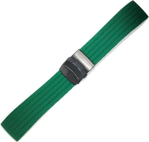 RHAIYAN 18mm 20mm 22mm 24mm Sport Silicone Watch Band Strap Men Women Universal Waterproof Rubber Watchband Wrist Bracelet Accessories Specific (Color : Green B, Size : 18mm)