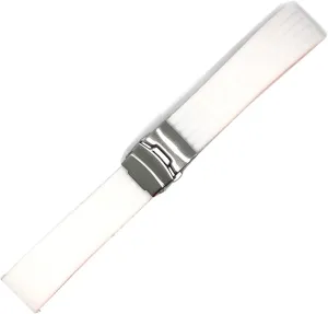 RHAIYAN 18mm 20mm 22mm 24mm Sport Silicone Watch Band Strap Men Women Universal Waterproof Rubber Watchband Wrist Bracelet Accessories Specific (Color : White S, Size : 24mm)