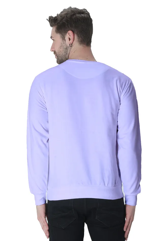 Round Neck Full Sleeve Biker Sweatshirt Lavender (Lost is just another word)
