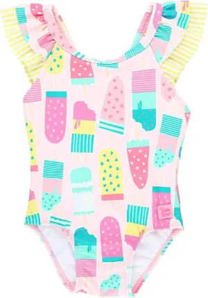 RuffleButts® Baby/Toddler Girls Ruffle Strap One Piece Swimsuit w/UPF 50  Sun Protection
