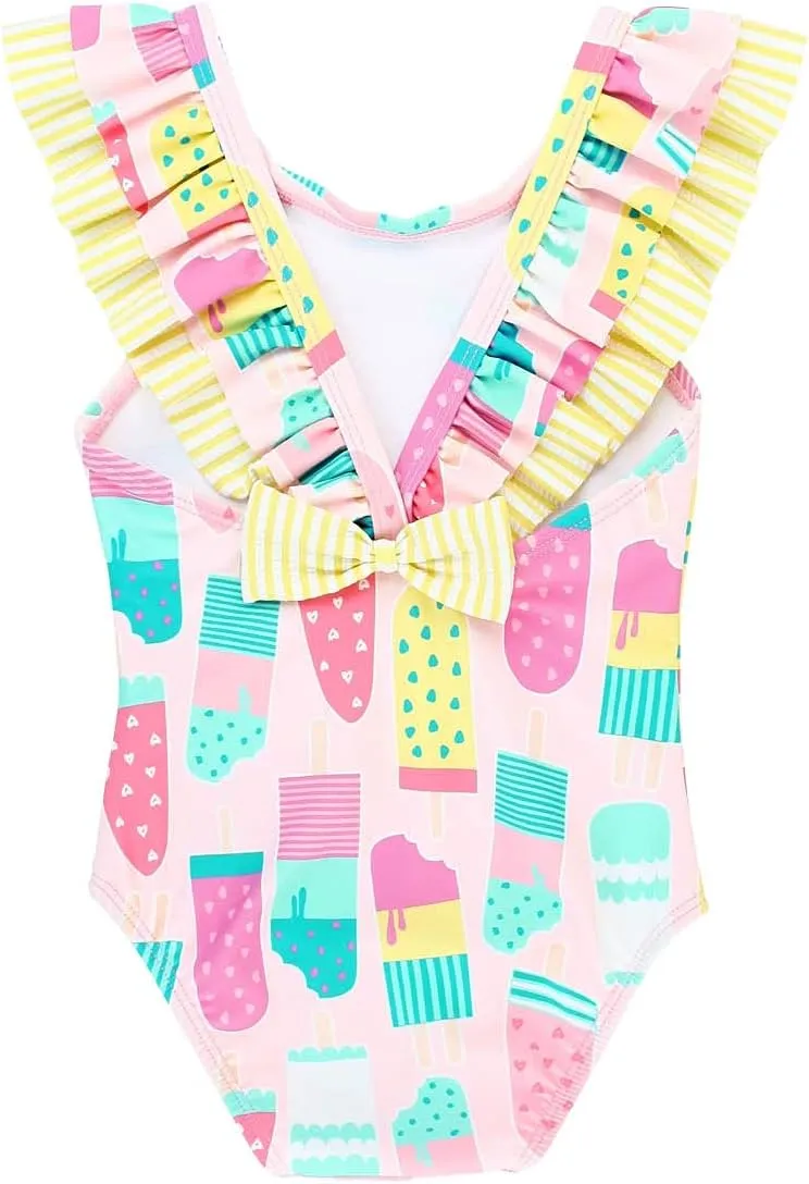 RuffleButts® Baby/Toddler Girls Ruffle Strap One Piece Swimsuit w/UPF 50  Sun Protection