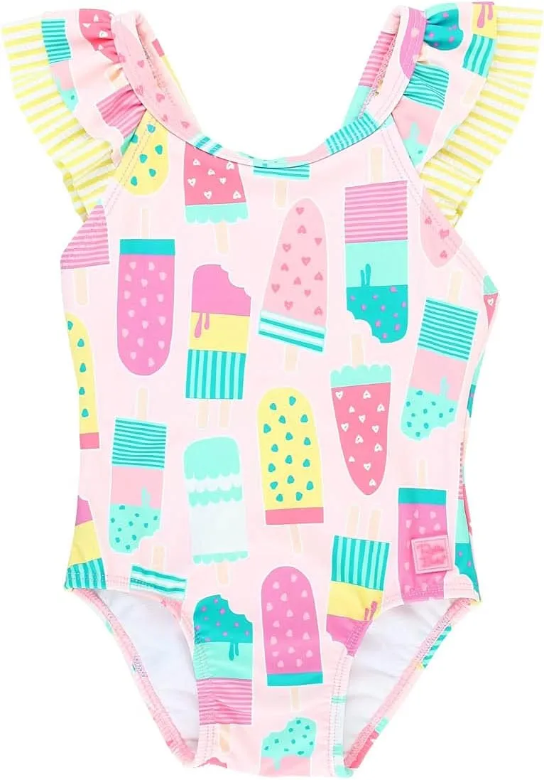RuffleButts® Baby/Toddler Girls Ruffle Strap One Piece Swimsuit w/UPF 50  Sun Protection