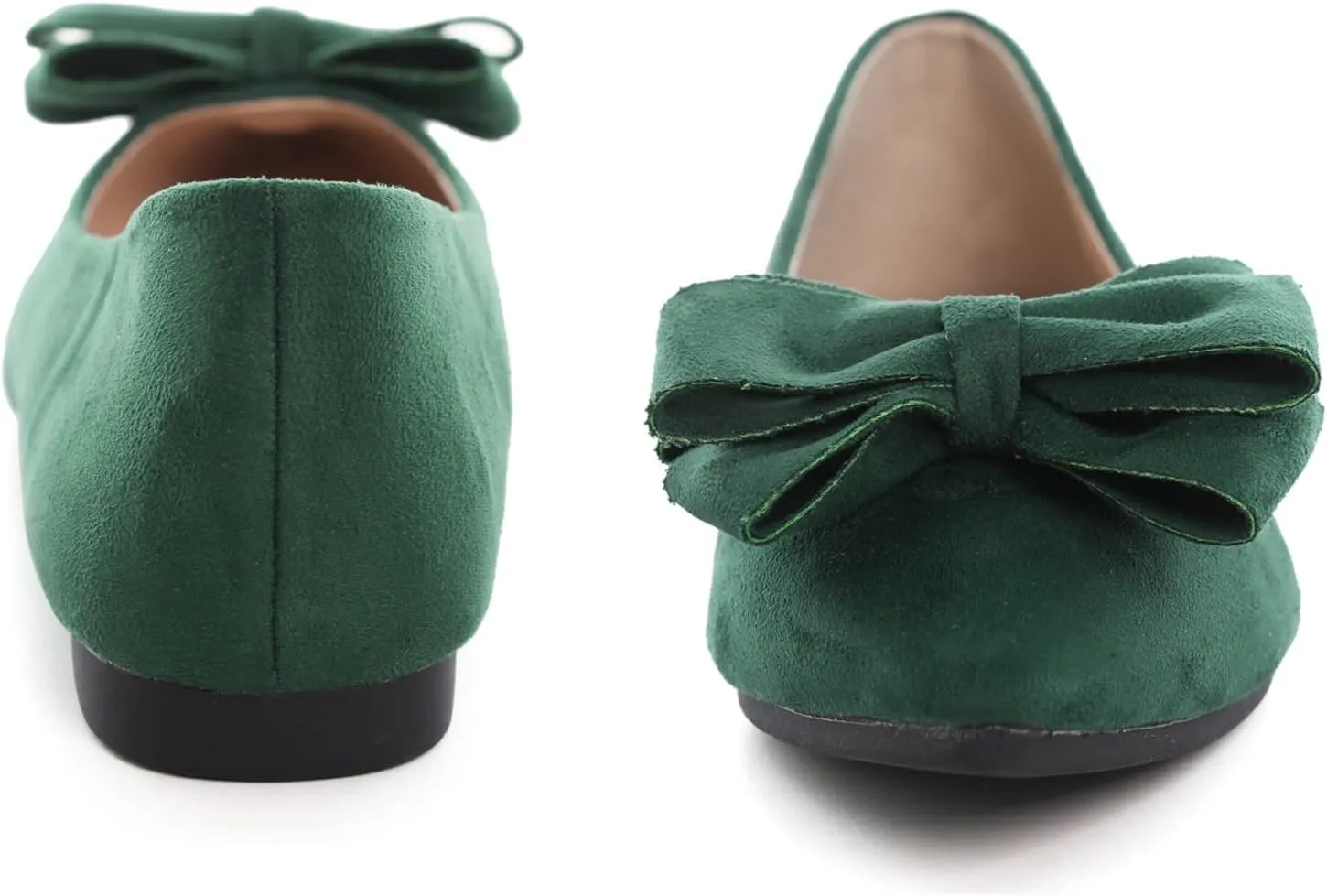 SAILING LU Pointy Toe Ballet Flats for Women with Cute Bowknot Elegant Slip-ons Soft Support Daily Walking Shoes