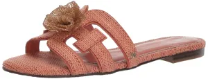 Sam Edelman Bay Flora Flat Sandal Stucco Pink 8.5 Medium