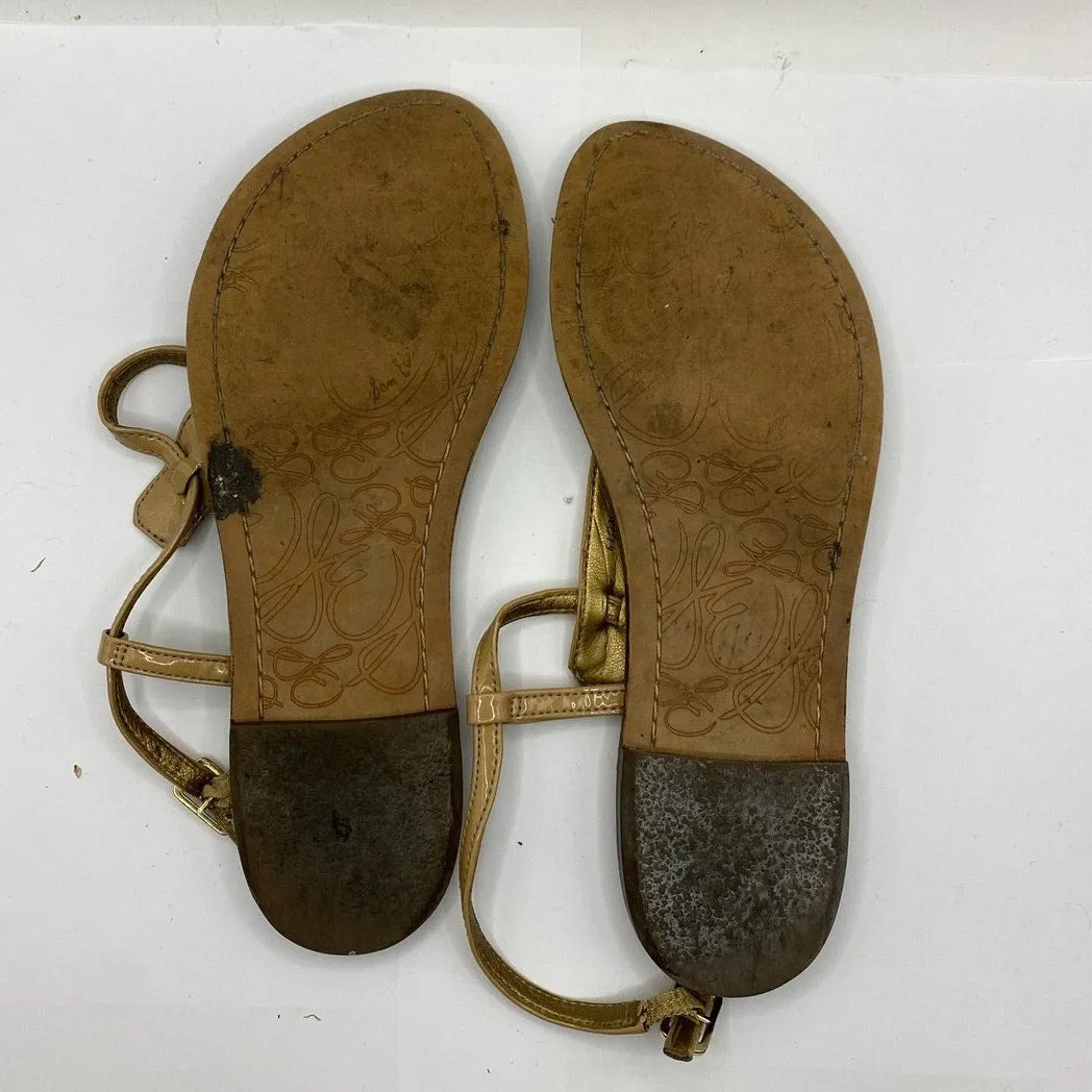 Sam Edelman Tan Leather Flat Sandal Sz 6.5