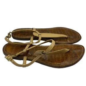 Sam Edelman Tan Leather Flat Sandal Sz 6.5