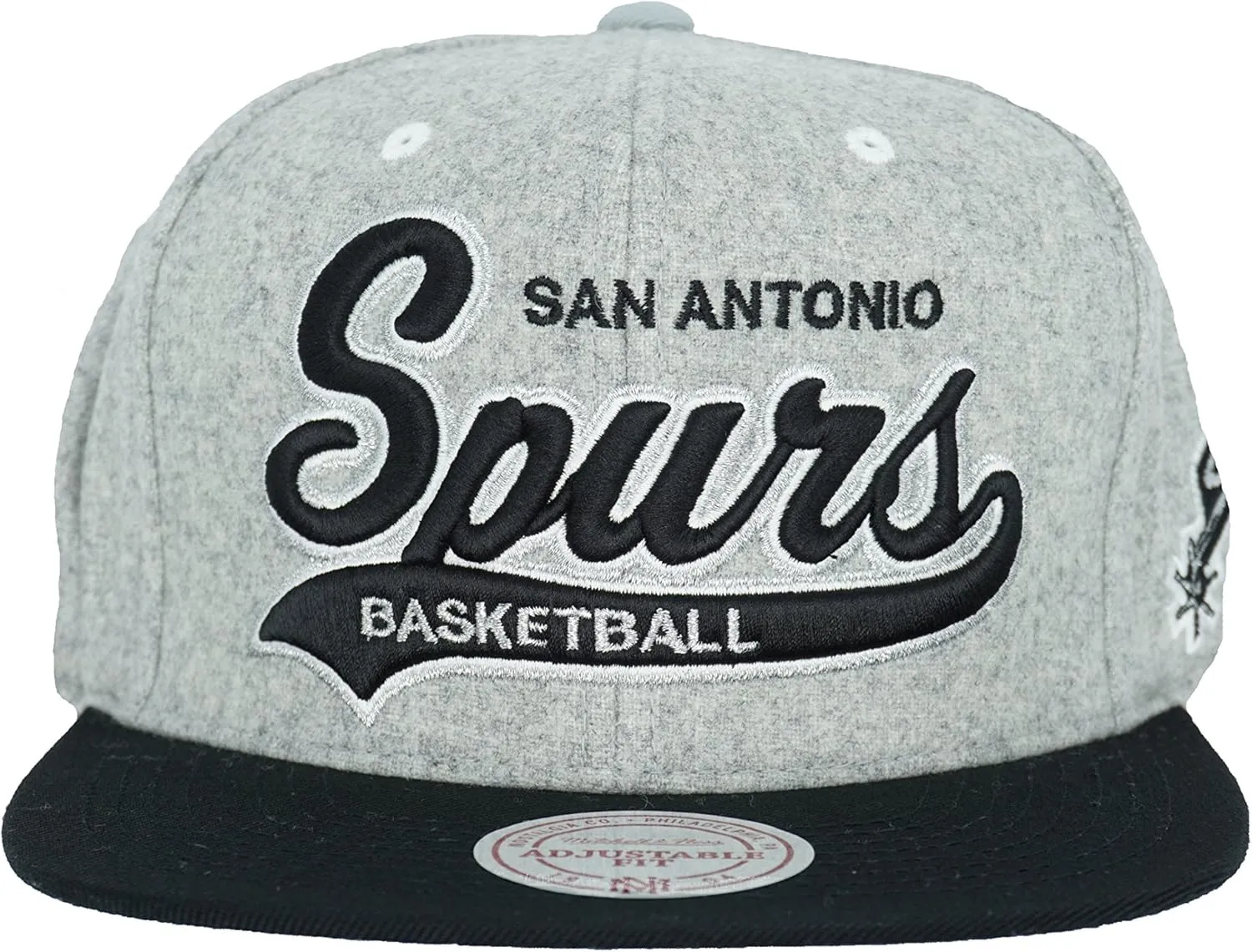 San Antonio Spurs Flat Bill Hat by Mitchell&Ness - Strap Back NP60Z