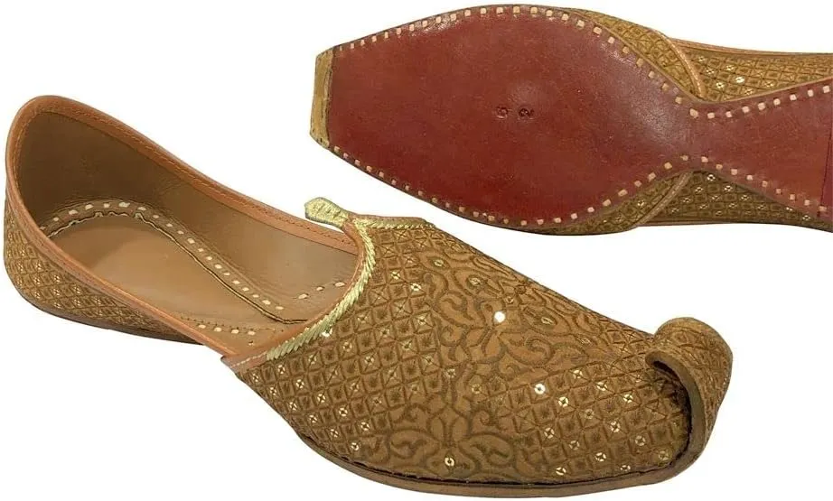 Sherwani Shoes for Men Wedding Handmade Punjabi Leather Jutti Ethnic Mojaris for Men's