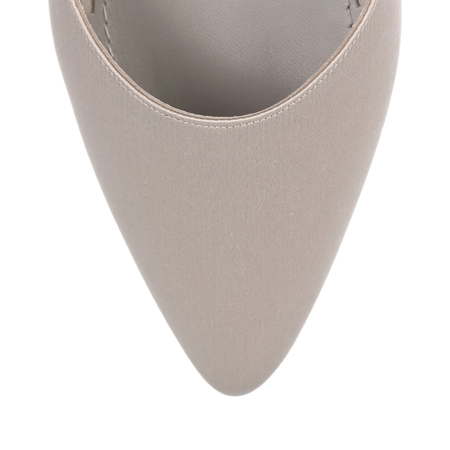 Sicaria light grey satin flat
