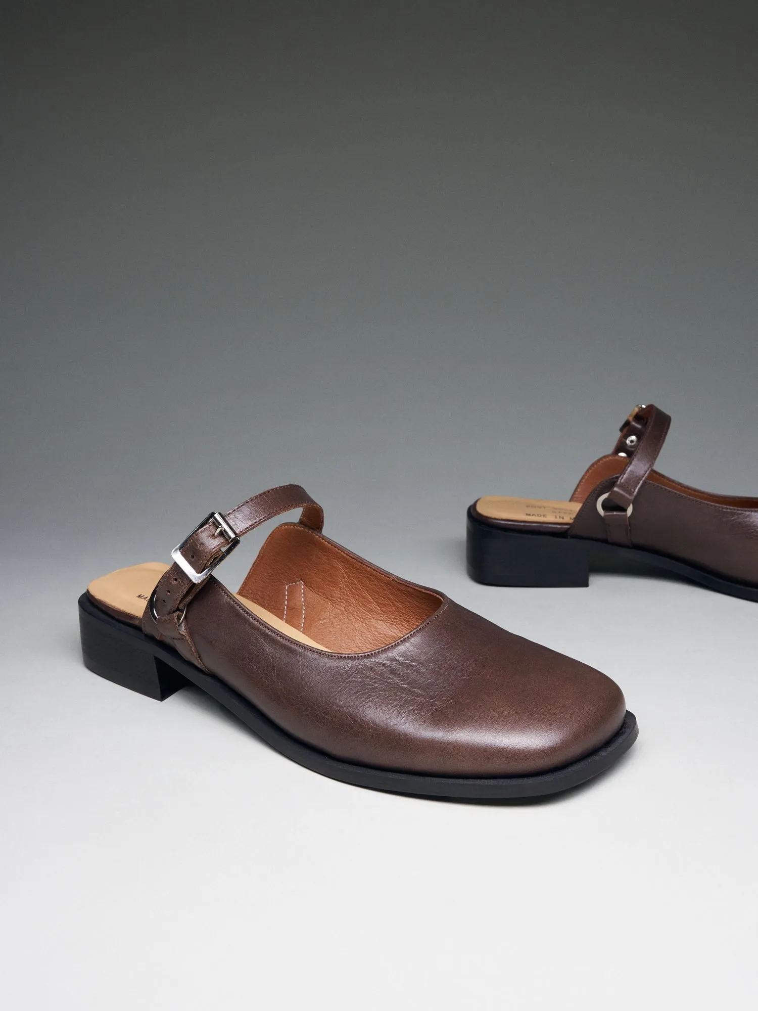 Sling Back Mule Coffee
