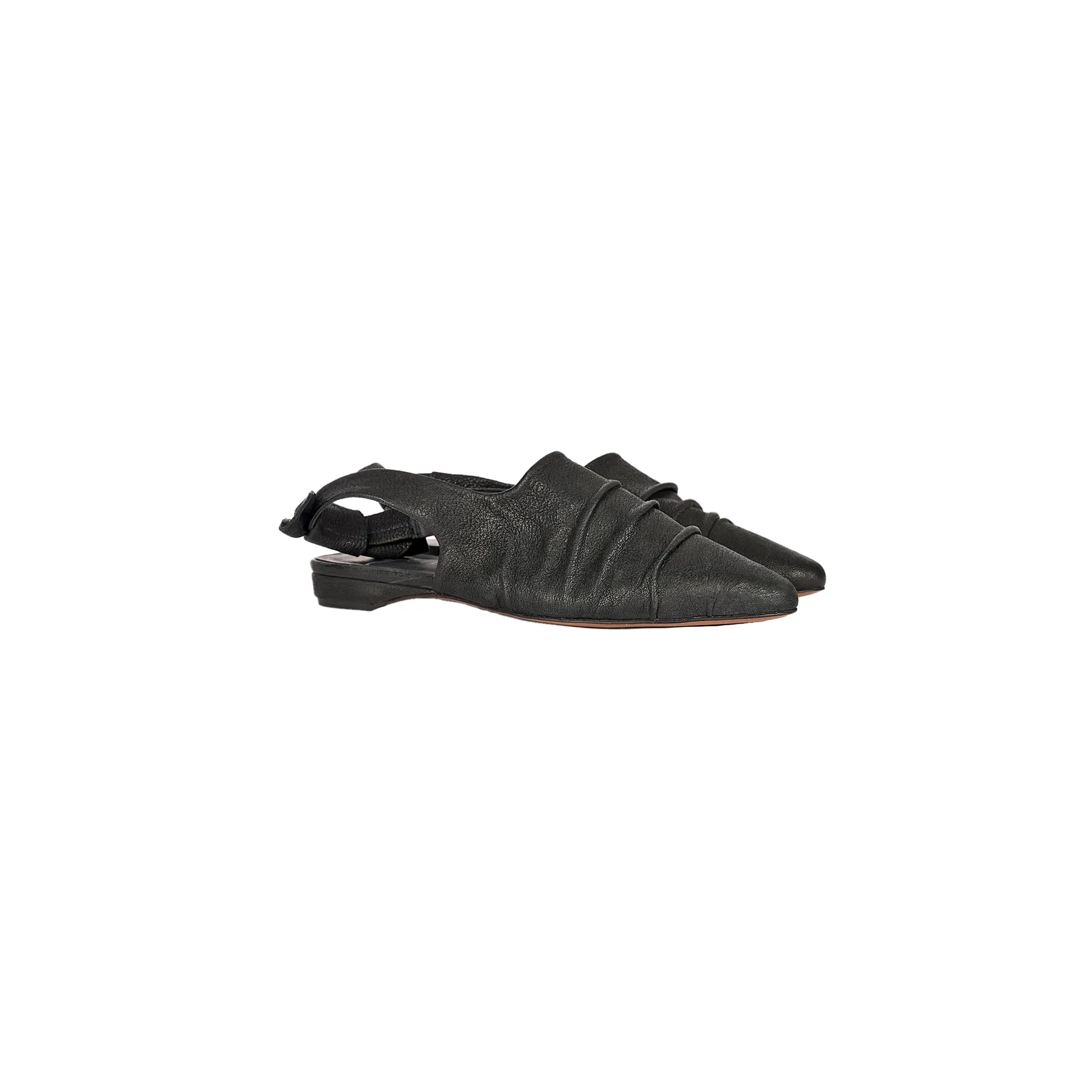 Slingback Nodo Grattato Black