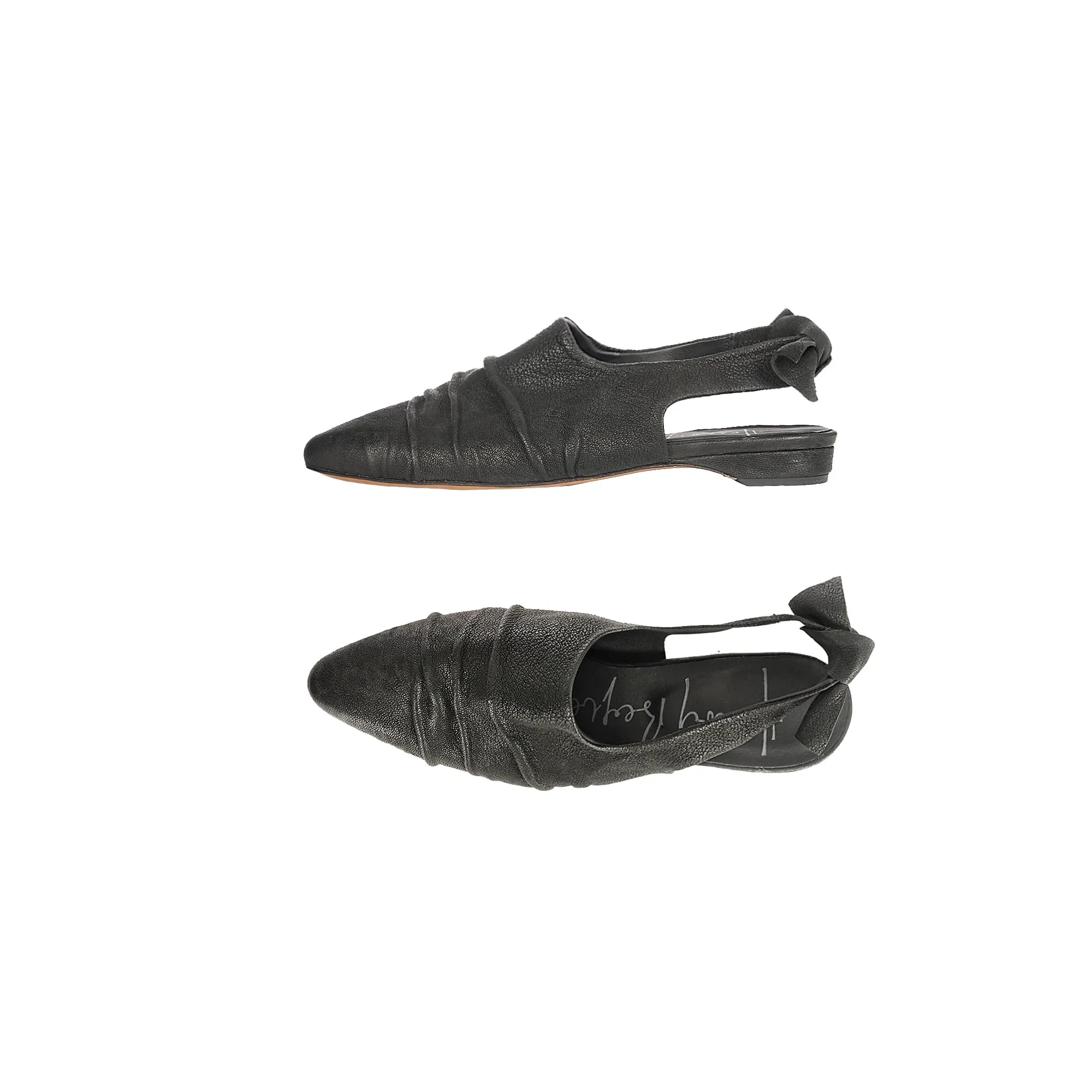 Slingback Nodo Grattato Black