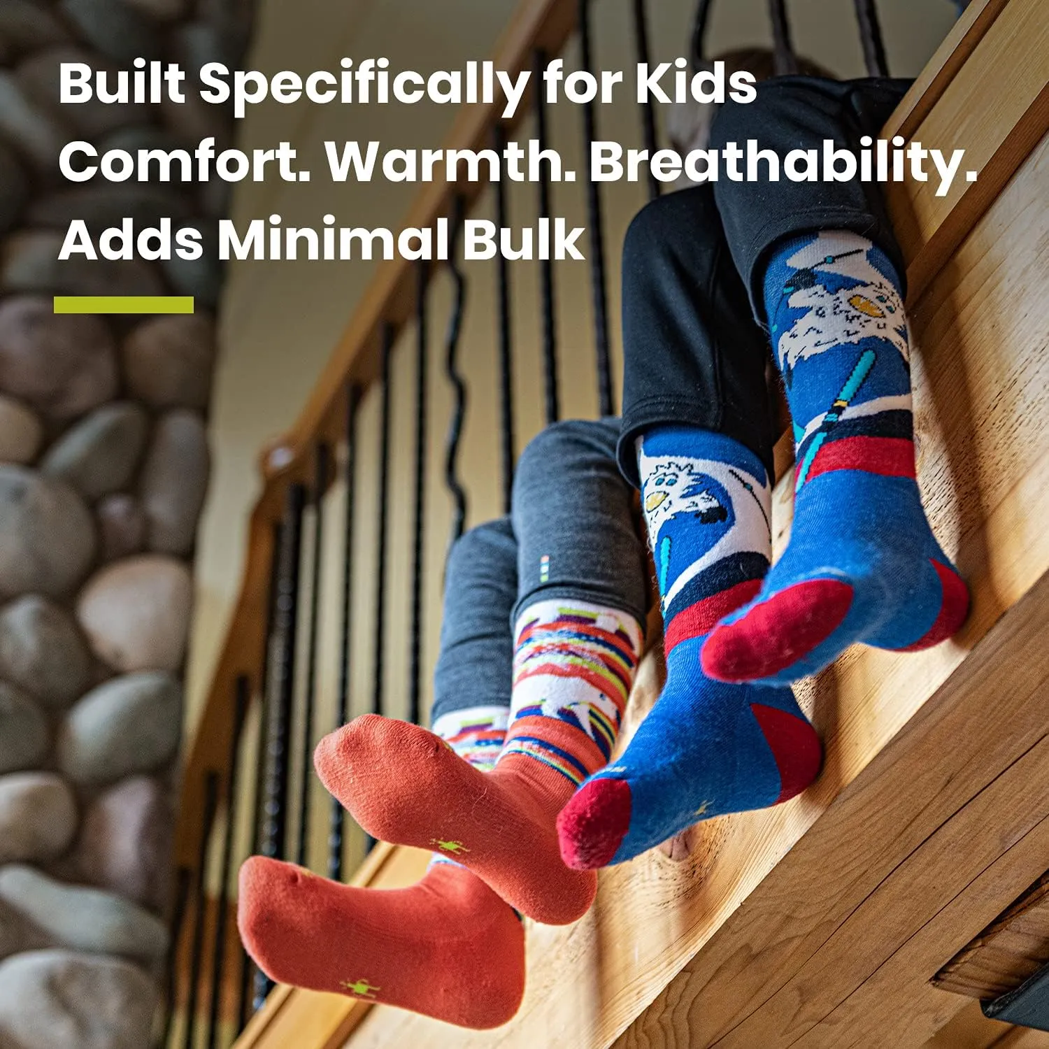 Smartwool Boys Light Cushion Hiking Bear Crew Socks (Toddler/Little Big Kid)