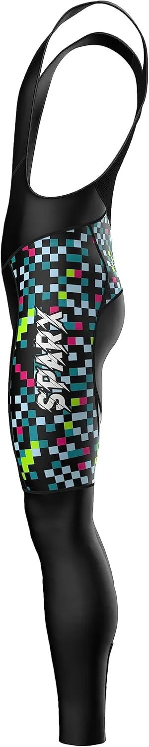 Sparx Men Winter Cycling Thermal Roubaix Bib Tights Padded Bib Pants High Viz Bike Leggings