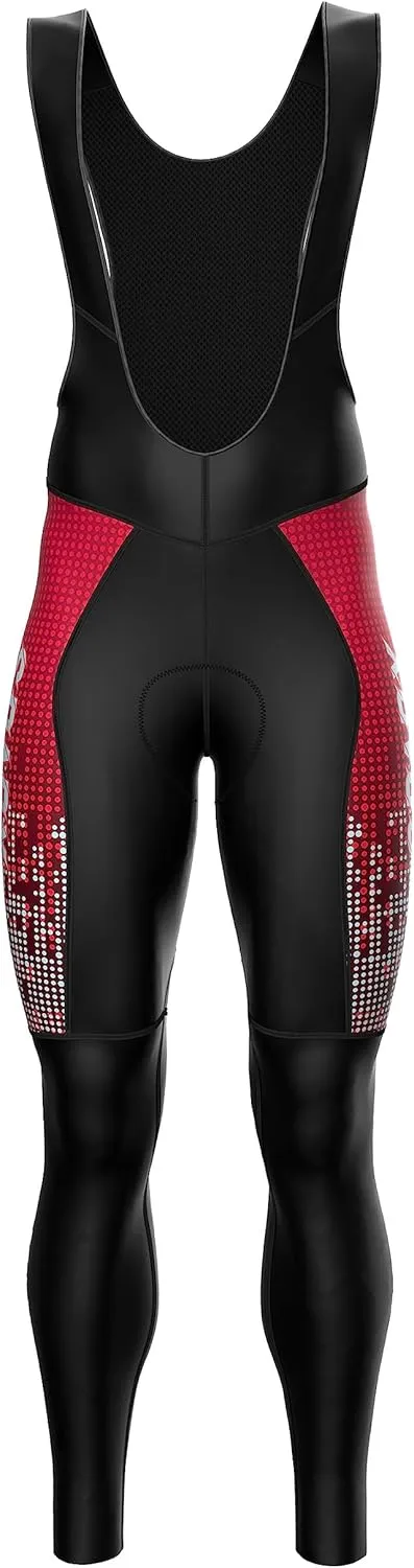 Sparx Men Winter Cycling Thermal Roubaix Bib Tights Padded Bib Pants High Viz Bike Leggings