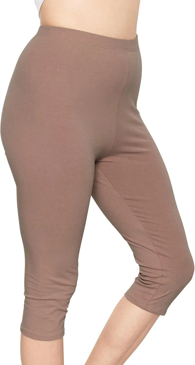 STRETCH IS COMFORT Women's and Plus Size High Rise Knee and Ankle Leggings