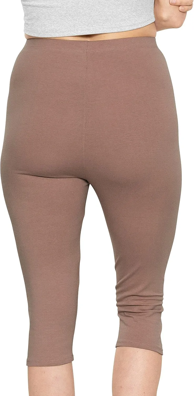 STRETCH IS COMFORT Women's and Plus Size High Rise Knee and Ankle Leggings
