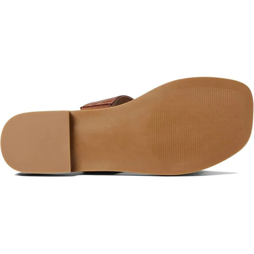 Talented Cognac Studded Flat Sandals