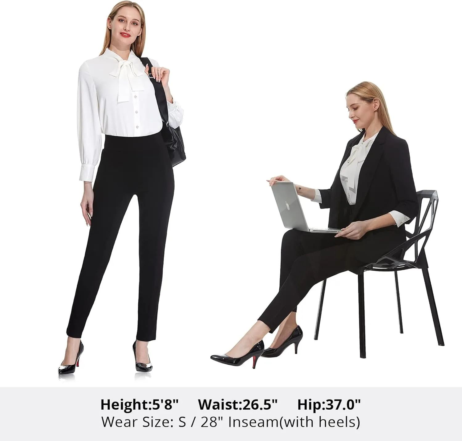 Tapata Women's 26''/28''/30'' Skinny Dress Pants High Waist Slacks for Office Work Business Casual Tall Petite Stretch Pants