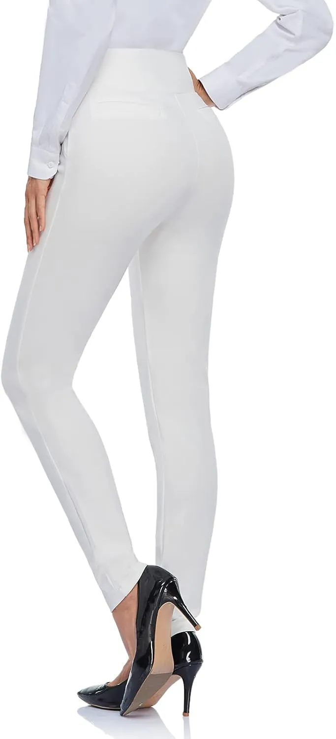 Tapata Women's 26''/28''/30'' Skinny Dress Pants High Waist Slacks for Office Work Business Casual Tall Petite Stretch Pants