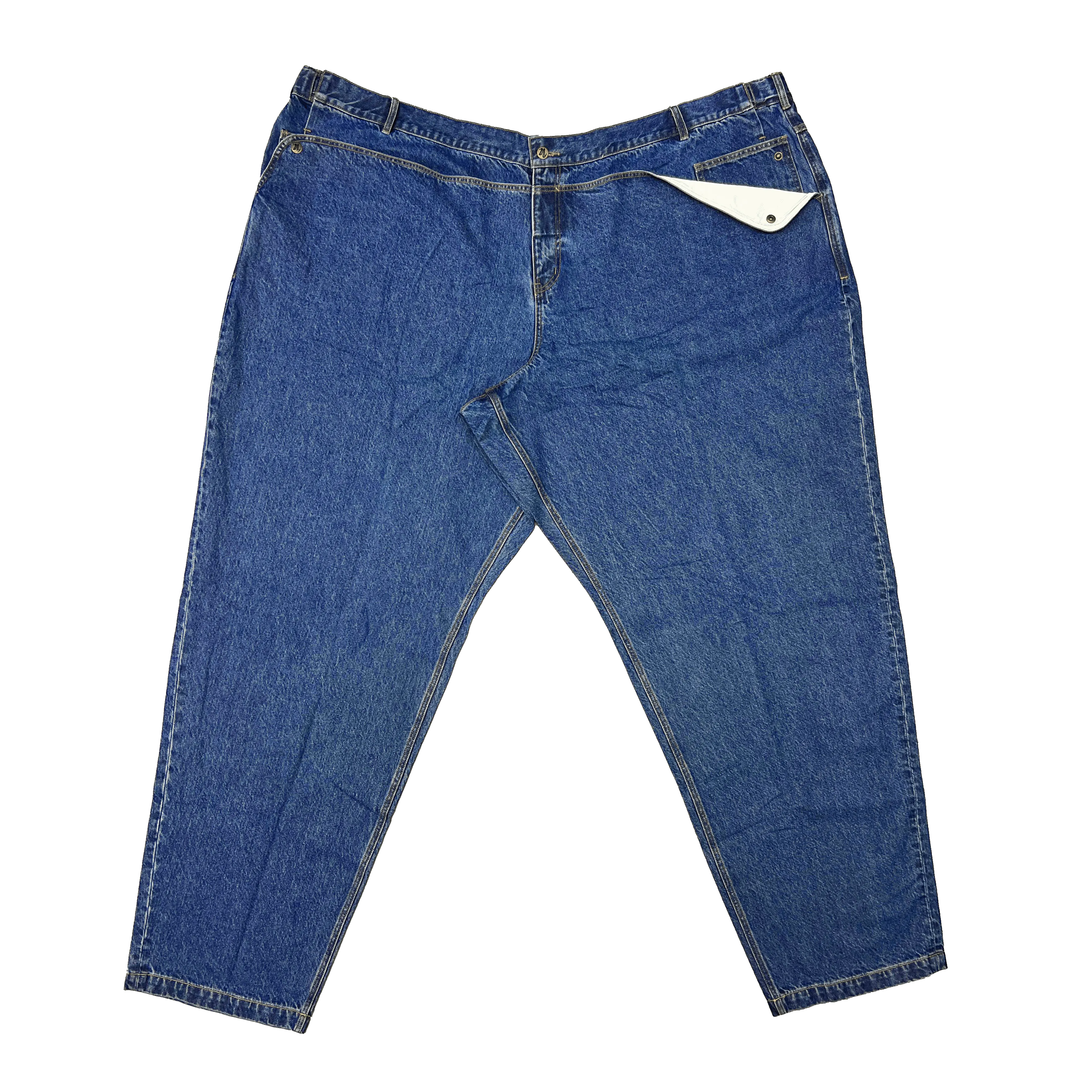 Tapered Mule Ear Denim Pants