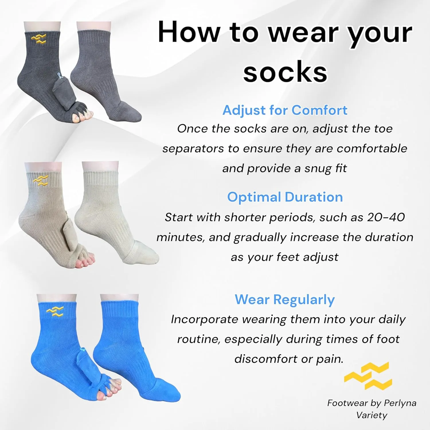 Toe Separator Socks for Women and Men Foot Alignment Bunion Relief Overlapping Toes Yoga Massage Socks