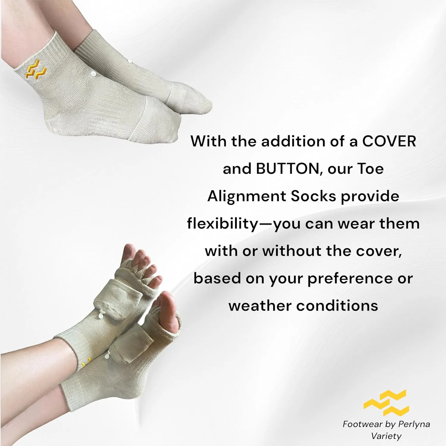 Toe Separator Socks for Women and Men Foot Alignment Bunion Relief Overlapping Toes Yoga Massage Socks