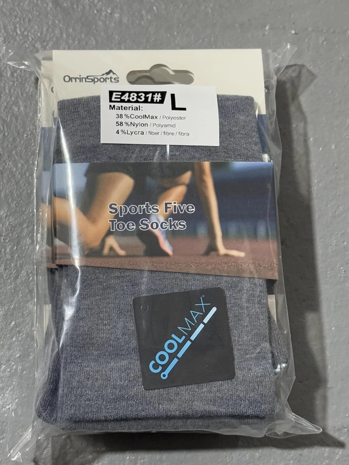 Toe Socks Liner Crew Socks for Men Women Coolmax Five Finger Socks 3 Pairs Running Socks