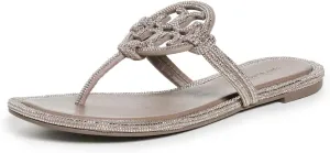 Tory Burch Women's Miller Knotted Pave Flat Sandal