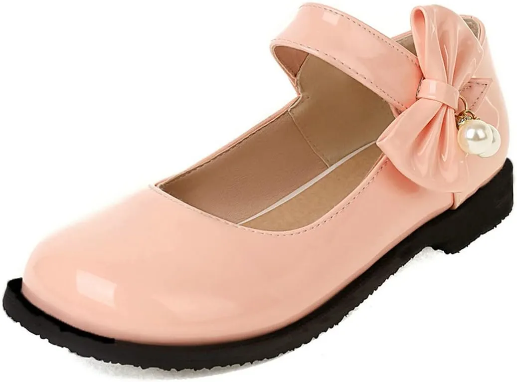 UniqueStride Womens Ballet Mary Janes Flats Patent Leather Platform Low Heels Pumps Round Toe Buckle Strap Cute Shoes