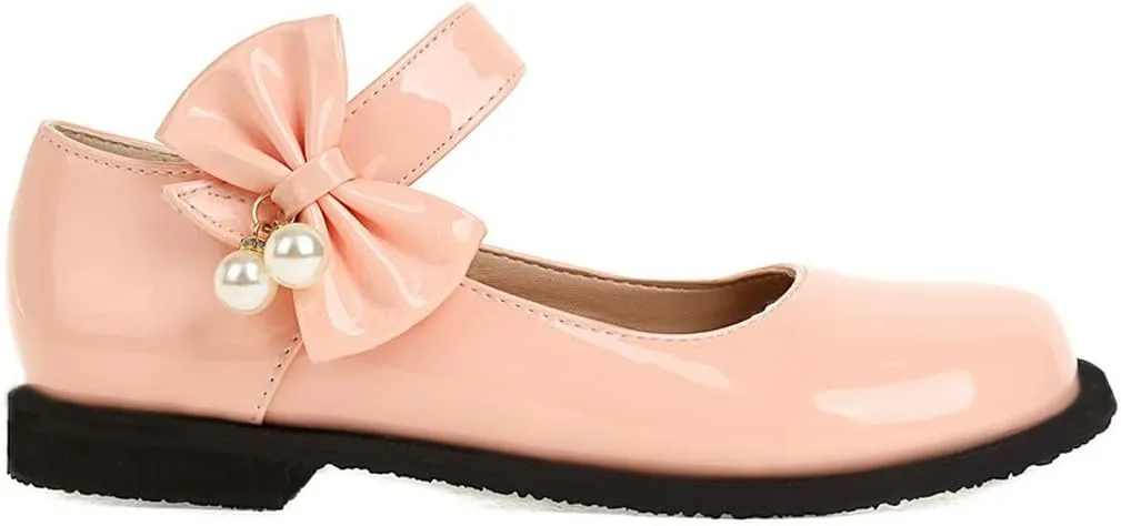 UniqueStride Womens Ballet Mary Janes Flats Patent Leather Platform Low Heels Pumps Round Toe Buckle Strap Cute Shoes