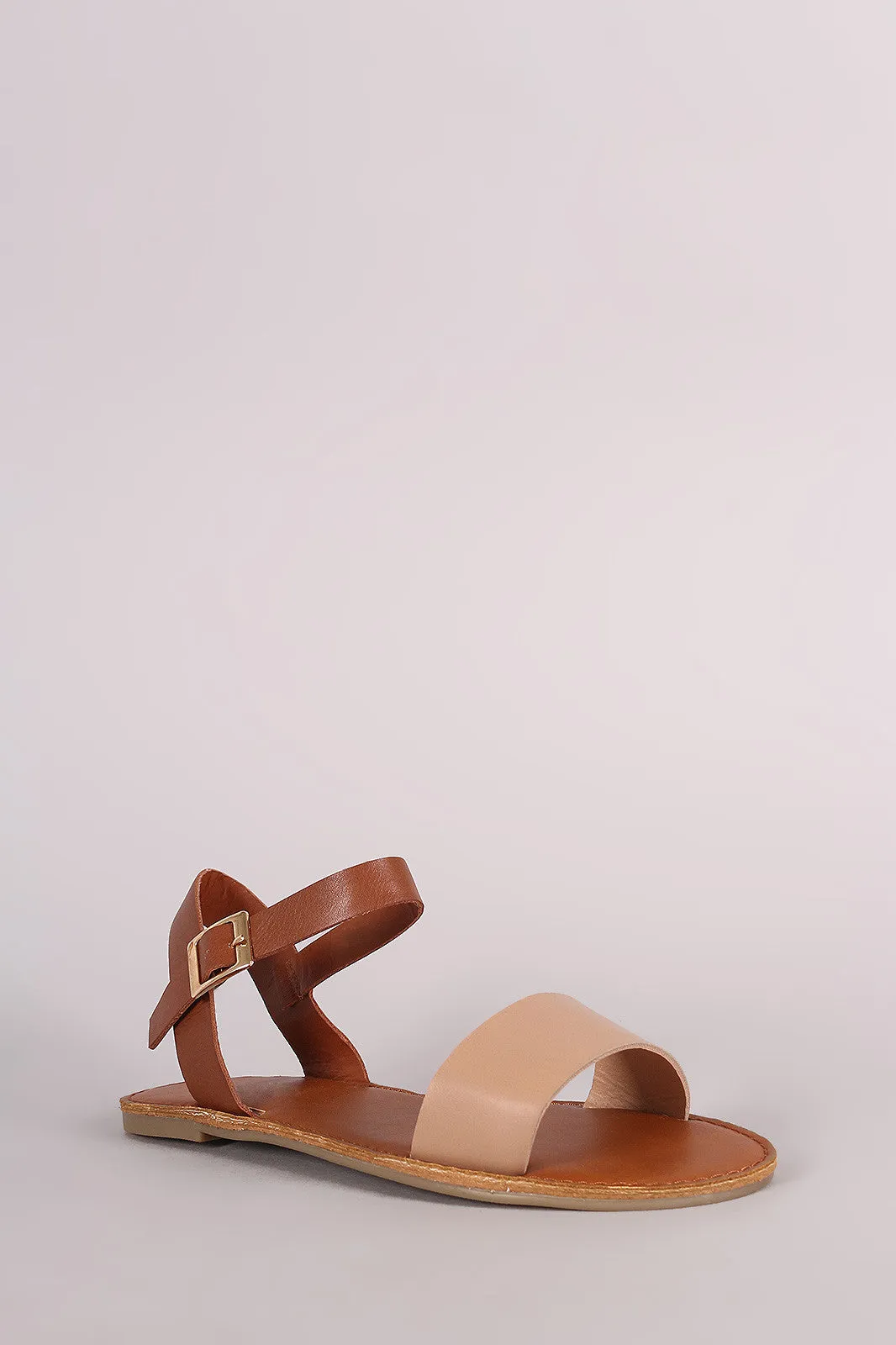 Value-based Flat Strap Open Ankle Toe Sandal Ergonomic