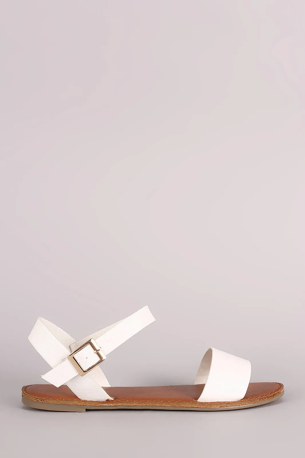 Value-based Flat Strap Open Ankle Toe Sandal Ergonomic